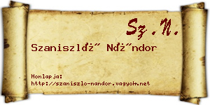 Szaniszló Nándor névjegykártya